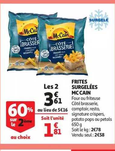frites surgelées mc cain
