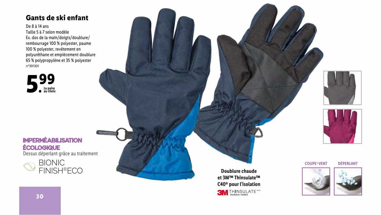 gants de ski enfant
