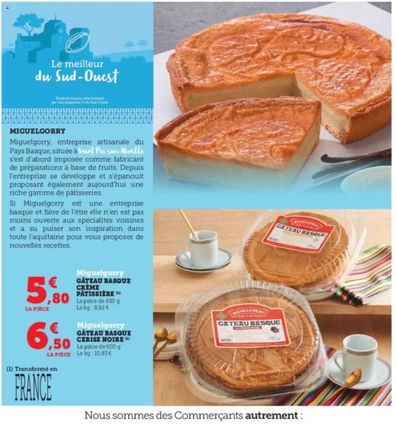 gâteau basque crème pâtissière miguelgorry, gâteau basque crème noire miguelgorry