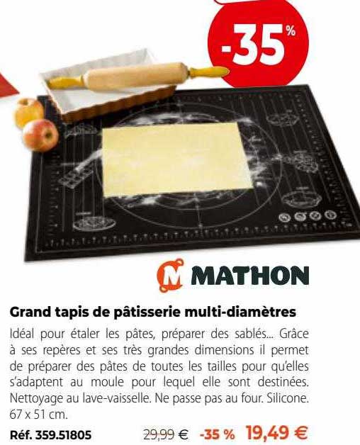 Grand Tapis De Pâtisserie Multi-diamètres