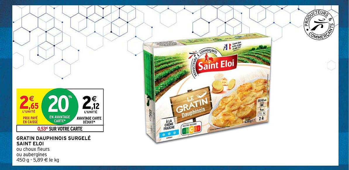 gratin dauphinois surgelé saint éloi