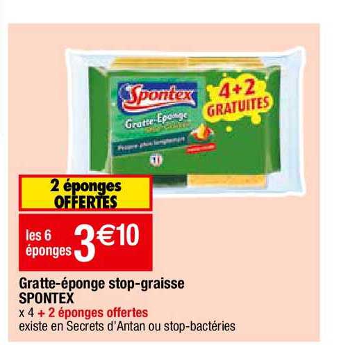 Gratte-éponge Stop-graisse Spontex