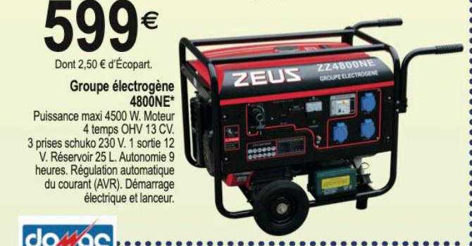 groupe électrogène 4800ne+
