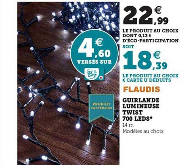 guirlande lumineuse twist 700 leds flaudis