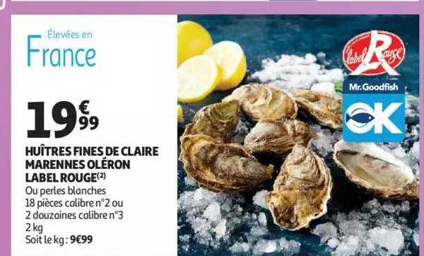 huîtres fines de claire marennes oléron label rouge