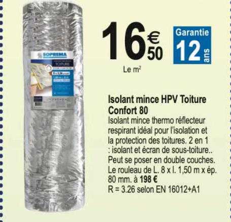 isolant mince hpv toiture confort 80