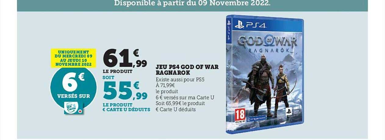 jeu ps4 god of war ragnarok
