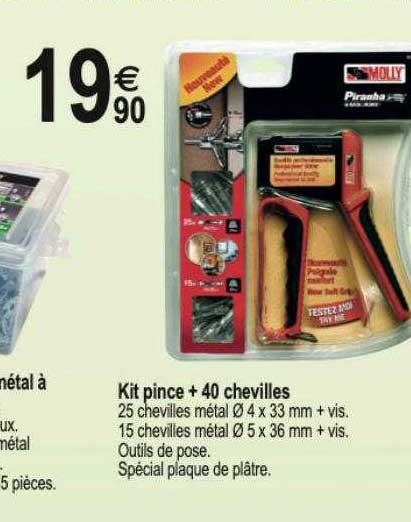 kti pince + 40 chevilles