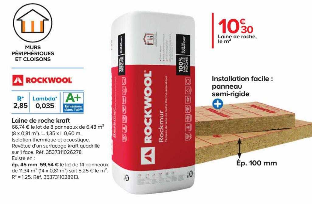 laine de roche kraft rockwool