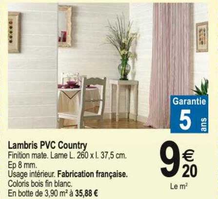 Lambris Pvc Country