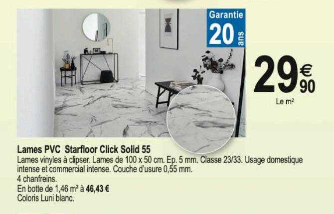 lames pvc starfloor click solid 55