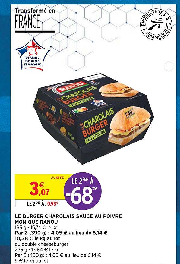 le burger charolais sauce au poivre monique ranou