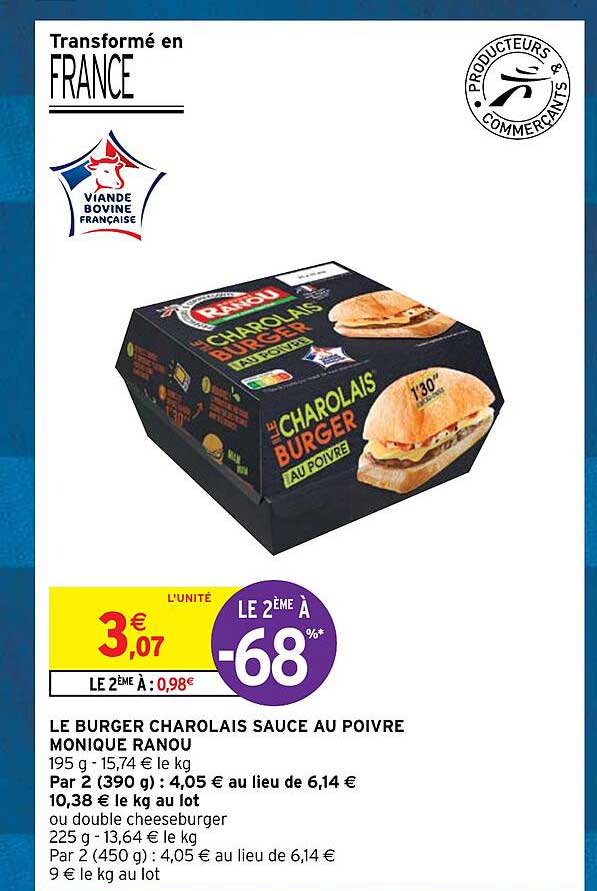 le burger charolais sauce au poivre monique ranou