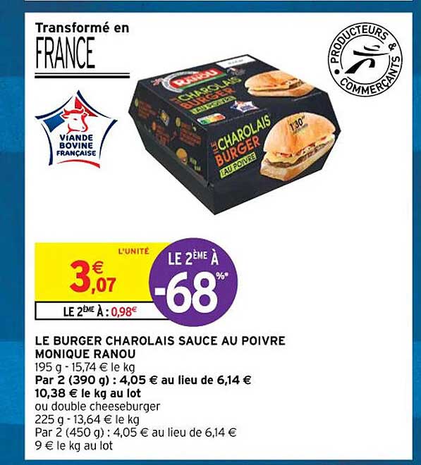le burger charolais sauce au poivre monique ranou