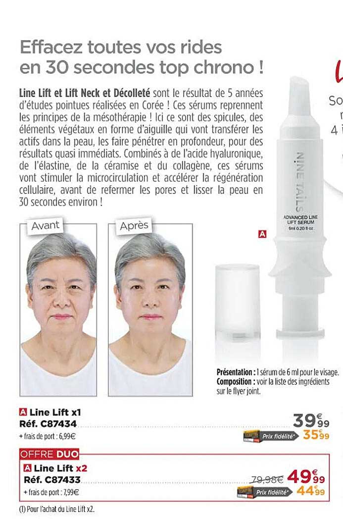 line lift et lift neck et décolleté