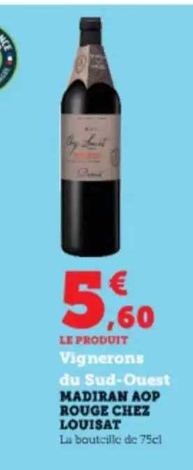 madiran aop rouge chez louisat vignerons du sud-ouest