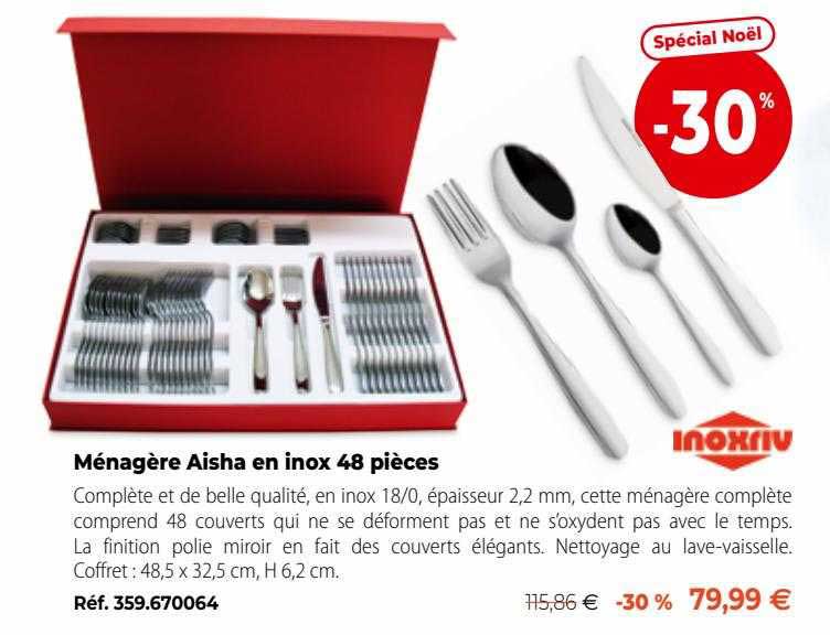 Ménagère Aisha En Inox 48 Pièces Inoxriv