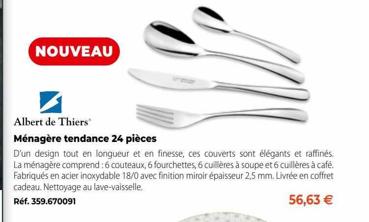 ménagère tendance 24 pièces albert de thiers