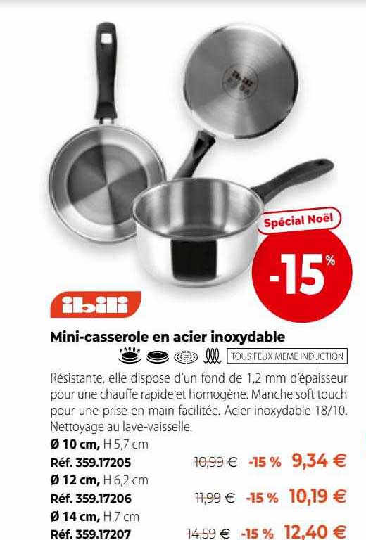 mini-casserole en acier inoxydable ibili