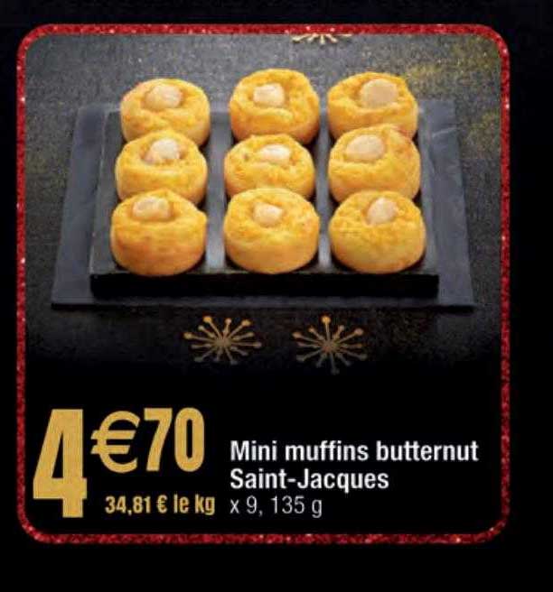 mini muffins butternut saint-jacques