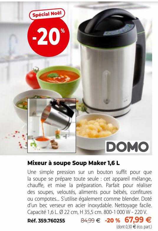 mixeur à soupe soup maker domo