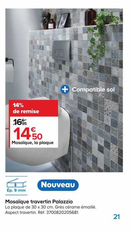 mosaïque travertin palazzio