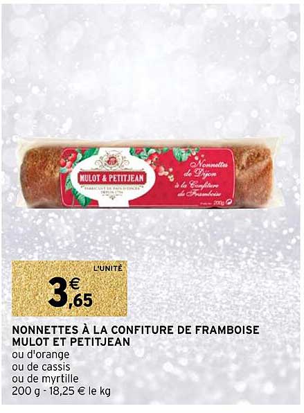 nonnettes à la confiture de framboise mulot et petit jean