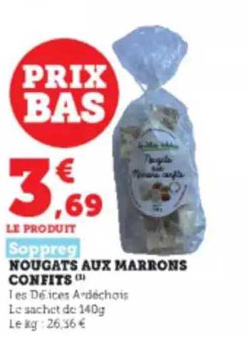 nougats aux marrons confits soppreg