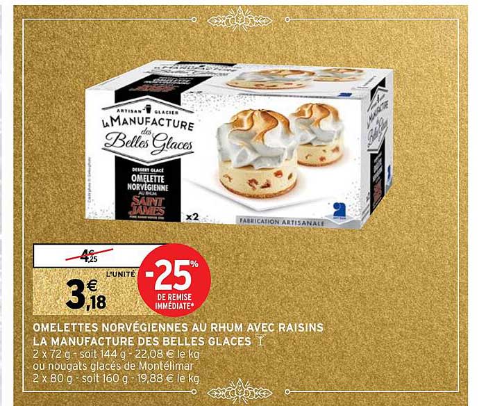 omelettes norvégiennes au rhum avec raisins la manufacture des belles glaces