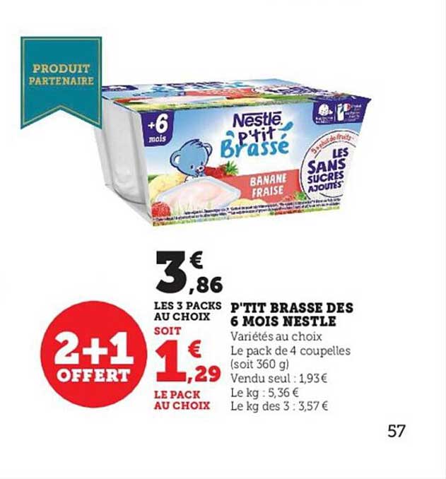 P'tit Brasse Dès 6 Mois Nestlé