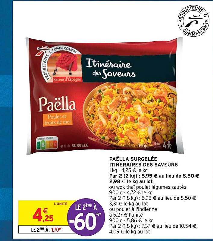 Paëlla Surgelée Itinéraires Des Saveurs