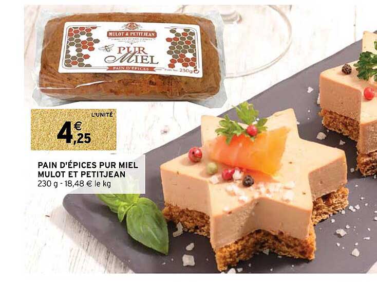pain d'épices pur miel mulot et petit jean