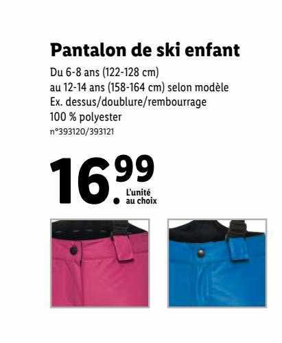 pantalon de ski enfant