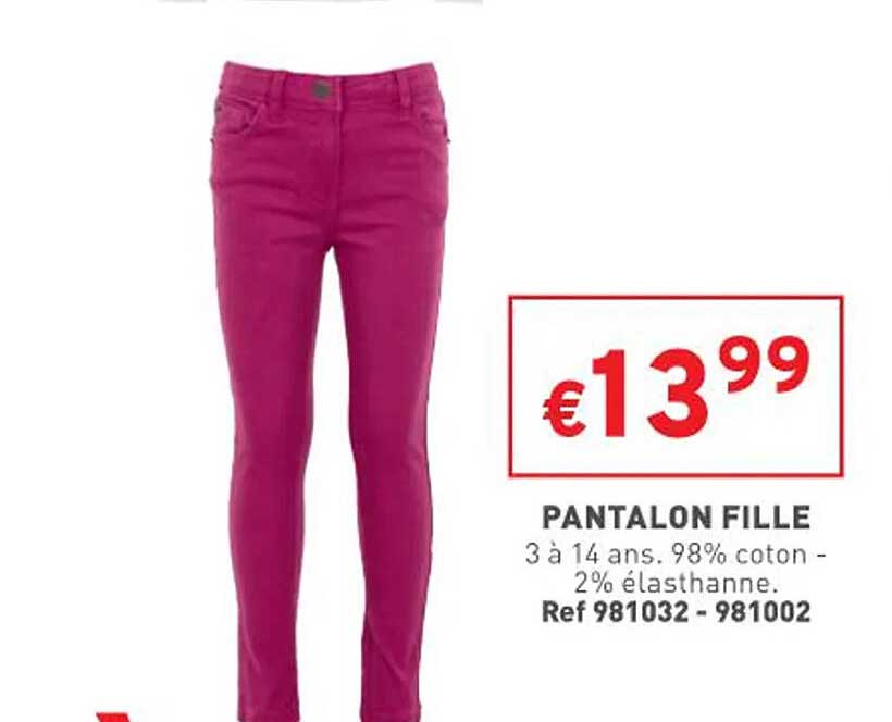 pantalon fille 3 à 14 ans
