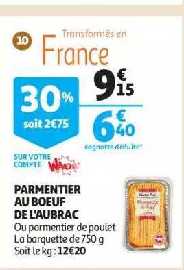 parmentier au bœuf de l'aubrac