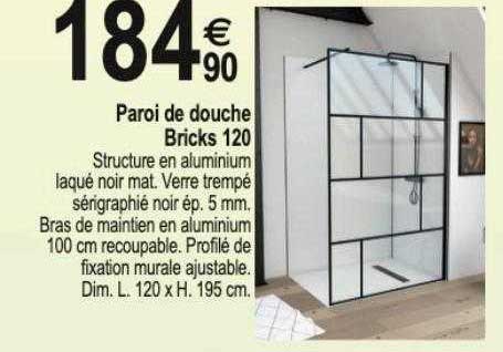 paroi de douche bricks 120