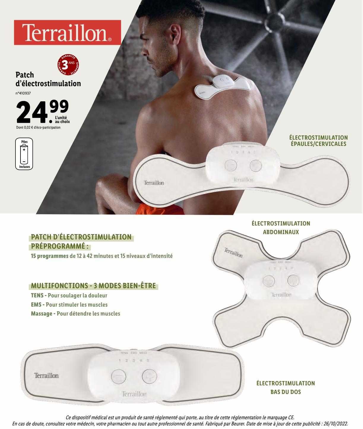 patch d'électrostimulation terraillon