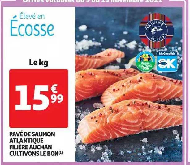 pavé de saumon atlantique filière auchan cultivons le bon