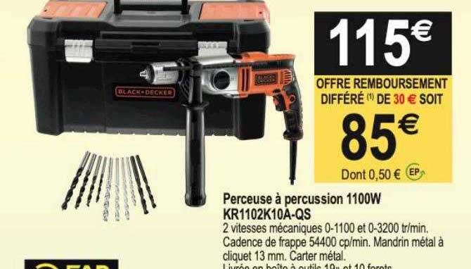 perceuse à percussion 1100w kr1102k10a-qs