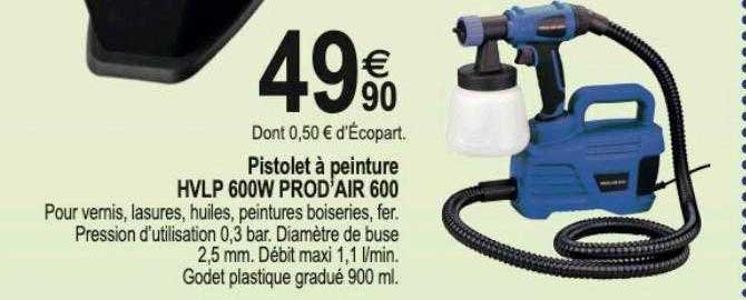 pistolet à peinture hvlp 600w prod'air 600