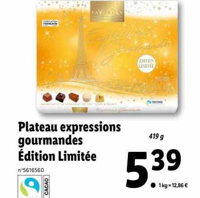 plateau expressions gourmandes édition limités favorina