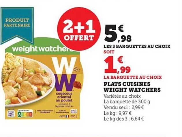 plats cuisinés weight watchers