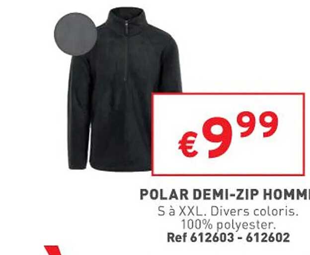 Polar Demi-zip Homme