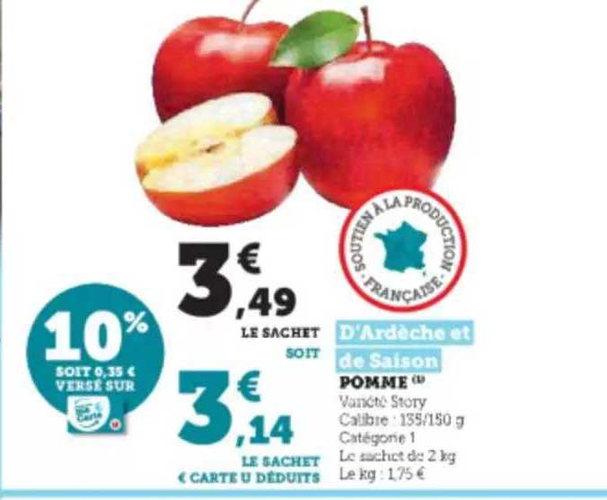 pomme d'ardèche et de saison