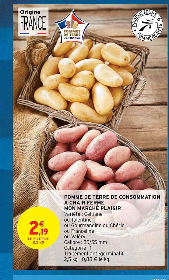 pomme de terre de consommation à chair ferme mon marché plaisir