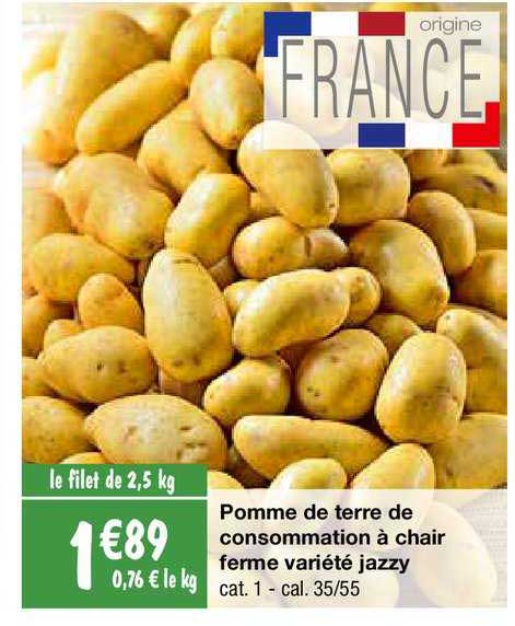 pomme de terre de consommation à chair ferme variété jazzy
