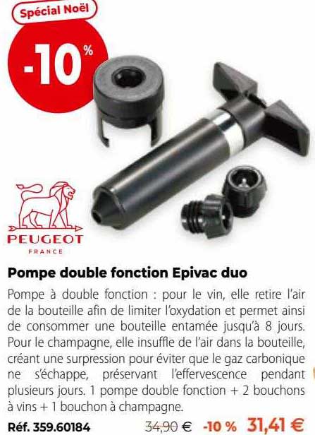 Pompe Double Fonction Epivac Duo Peugeot