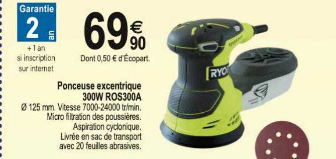 ponceuse excentrique 300w ros300a