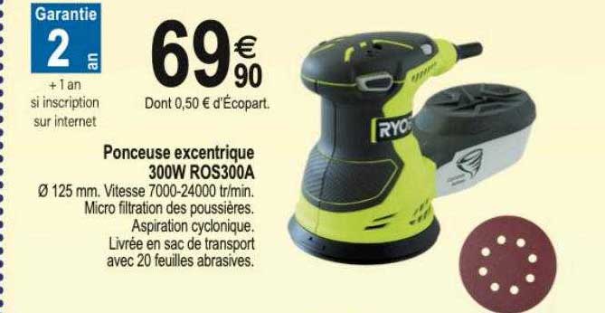 ponceuse excentrique 300w ros300a
