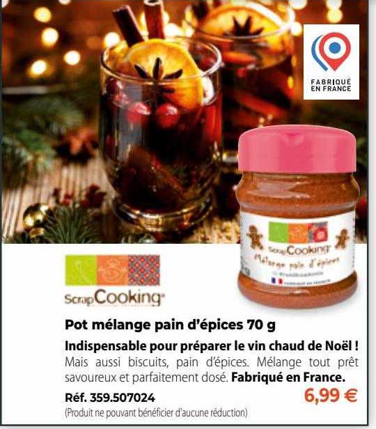pot mélange pain d'épices 70 g scrap cooking